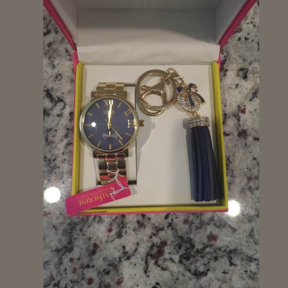 Catherine Malandrino Women's Stainless Steel Watch with Tassel Keychain – Gold - Picture 3 of 7